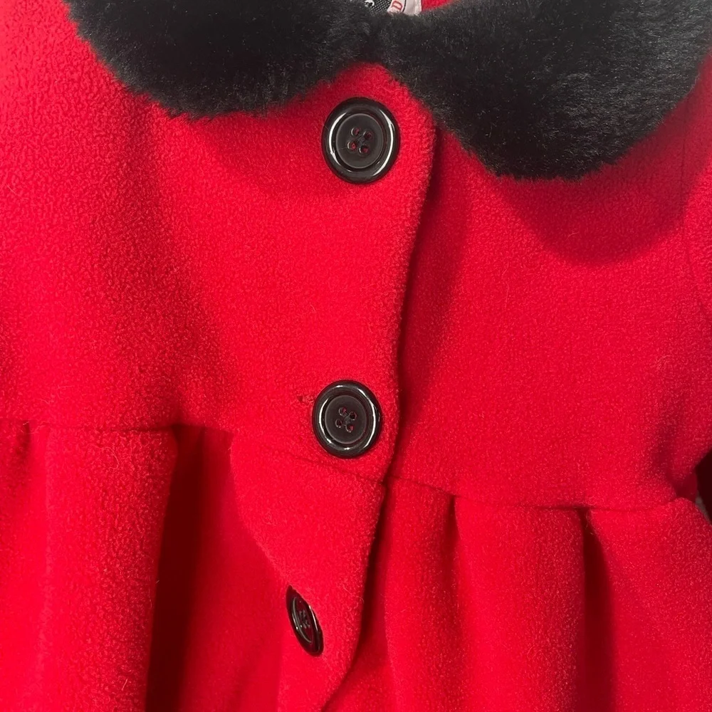Goodlad Toddlers Red and Black Button Dress-Up Coat Size 24 Months